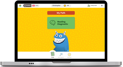 sample student computer screen after login to i-Ready