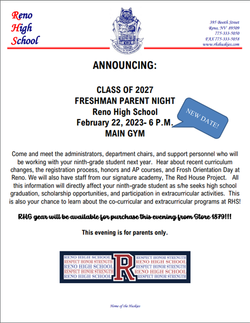 Frosh Parent Night