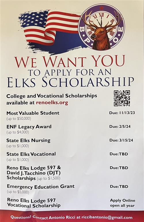 Reed Career Center / Reno Elks Scholarship