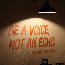 Be a voice, not an echo 