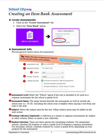 Creating Item Bank Assessments 