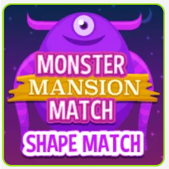  Monster mansion match - shape match