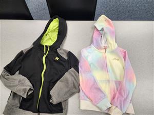 black and gray, rainbow hoodie