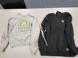 rainbow huffaker sweatshirt, black sweatshirt