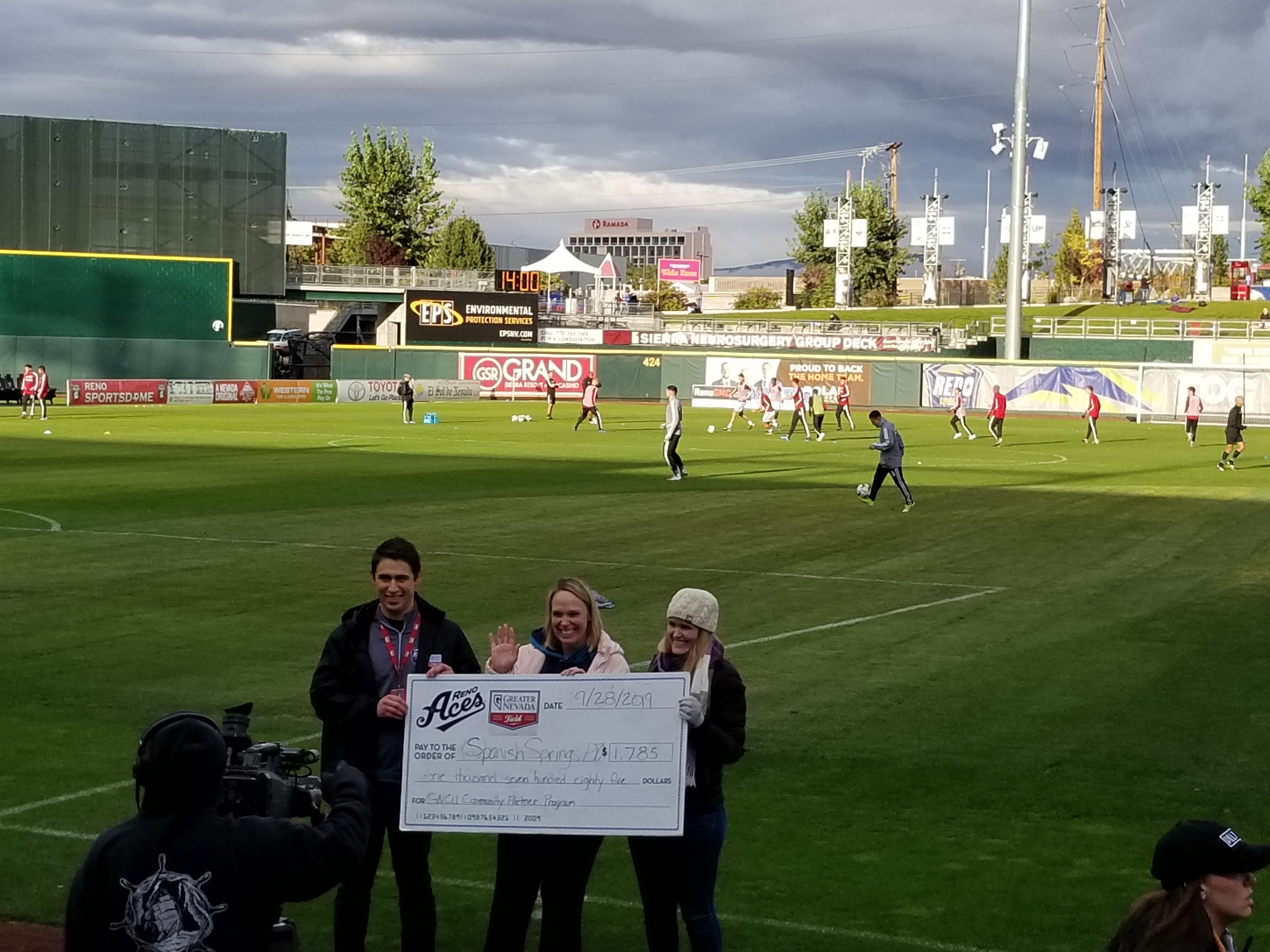 Donation of $1,785. from Reno 1868 FC. Donation of $1,785. from Reno 1868 FC.