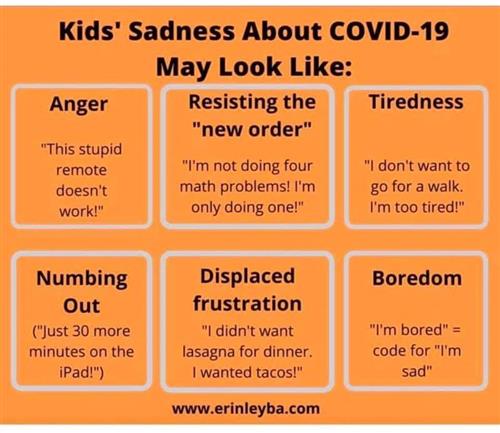 Kids' Sadness about COVID19 