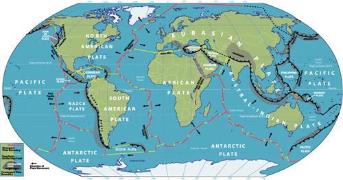 plate boundaries 