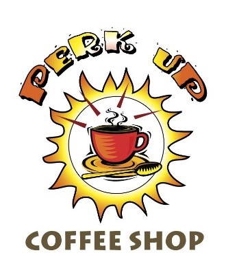 perk up coffee shop logo 